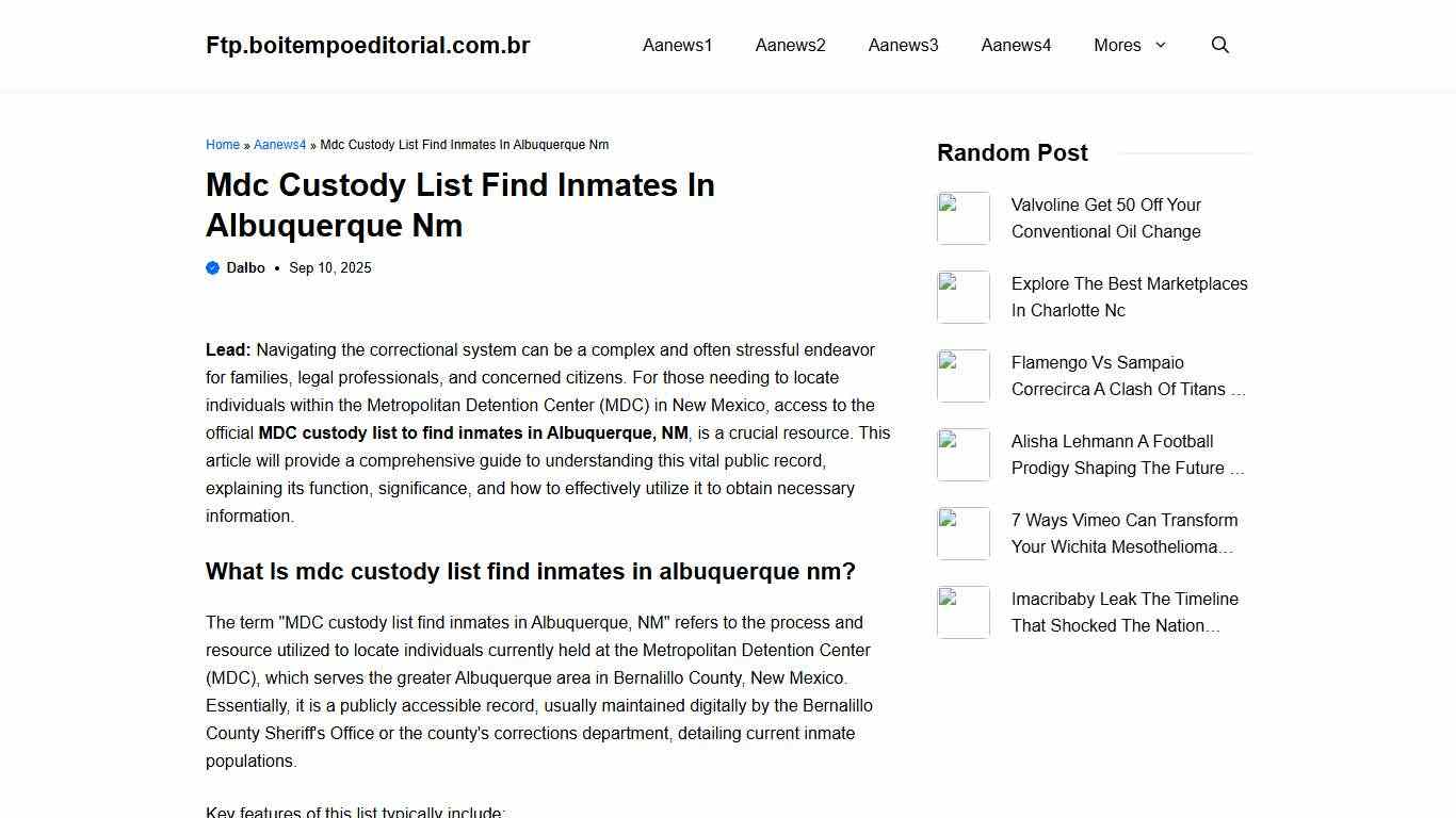 Mdc Custody List Find Inmates In Albuquerque Nm